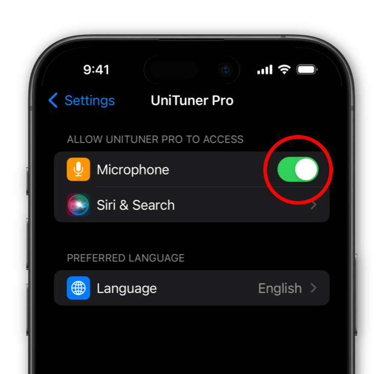 Tuning list screenshot